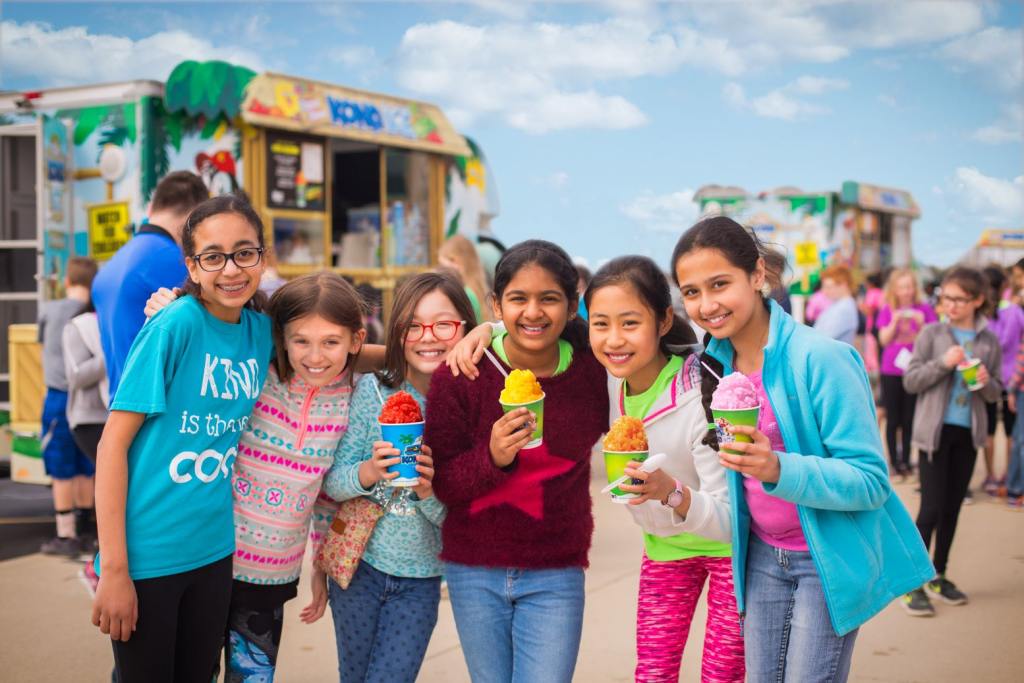 Kids with Kona Ice