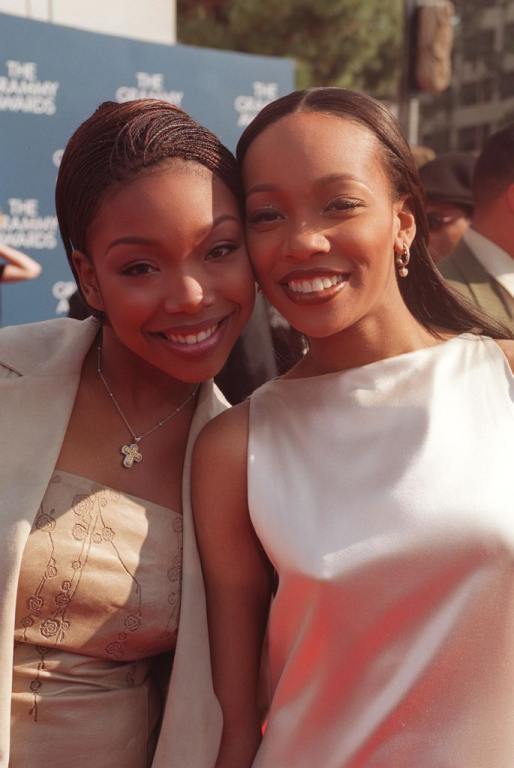 02/2499. Los Angeles, CA. Brandy and Monica arrive at the "Grammy Awards" held in Los Angeles at the, Ariana Grande Releases ‘The Boy Is Mine’ Remix With Brandy and Monica