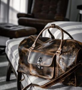 leather duffle bag