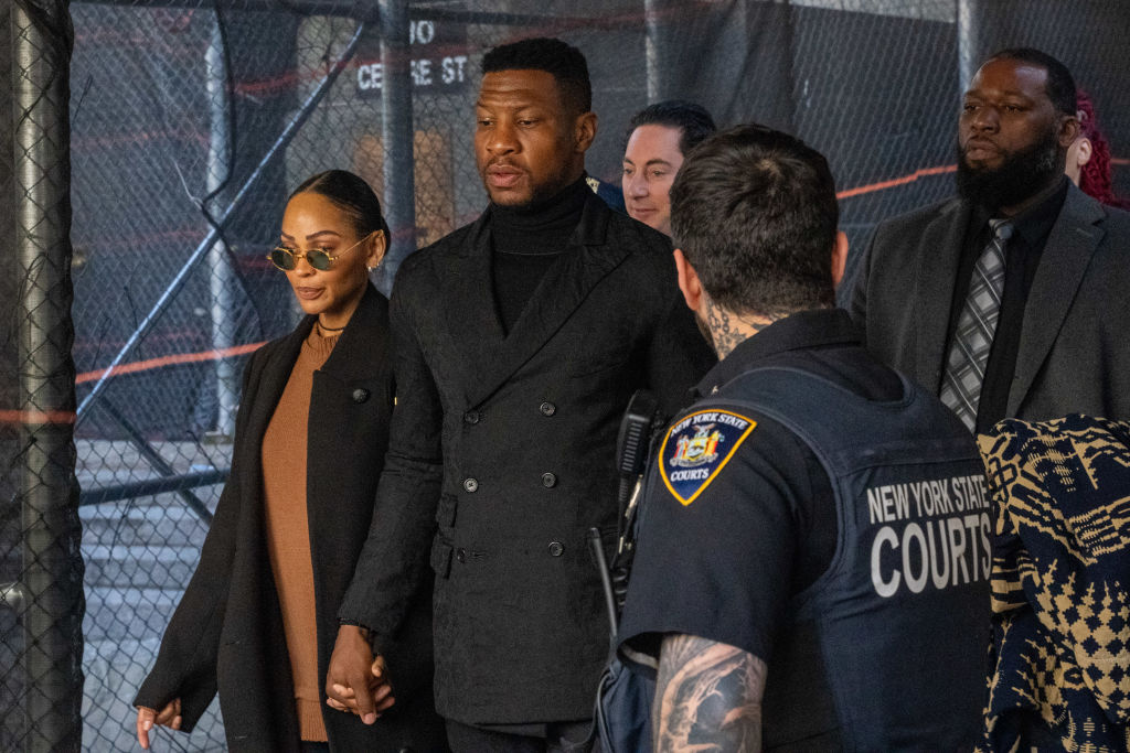 Actor Jonathan Majors Arrives For Sentencing In Domestic Abuse Case, Jonathan Majors Assault Case: No Jail Time